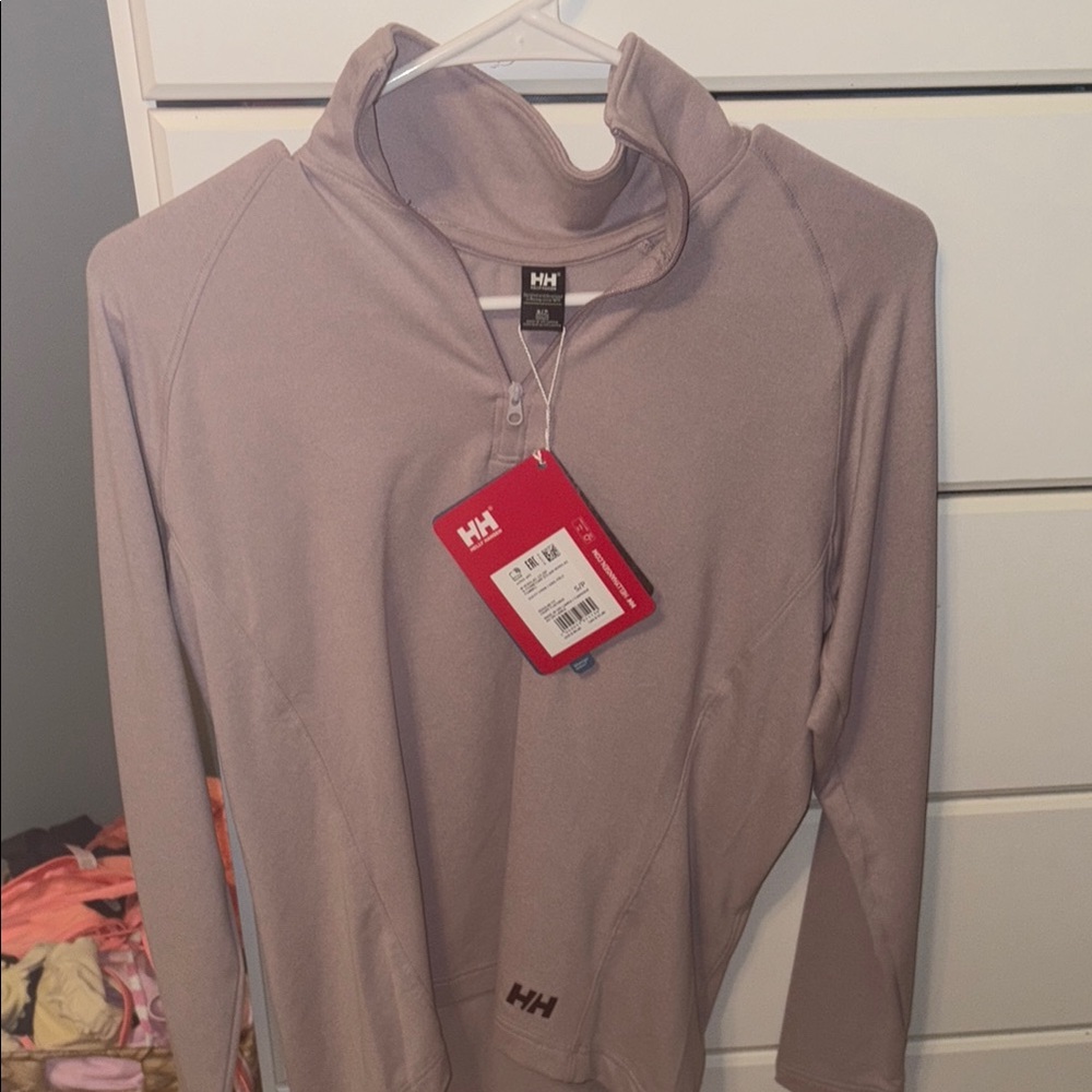 Helly Hansen Baby Pink Cowl Neck Sweater Lightweight and Stylish